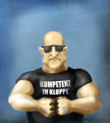 Cartoon: kompetenz (medium) by kgbr tagged kompetenz,tshirt,werbung