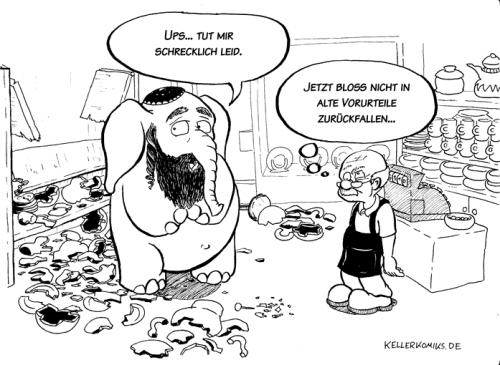 Cartoon: Alte Vorurteile (medium) by Keller tagged kellerkomiks,judofant