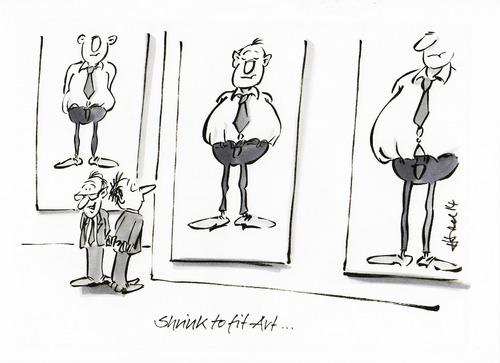 Cartoon: Art Shrinked (medium) by helmutk tagged culture