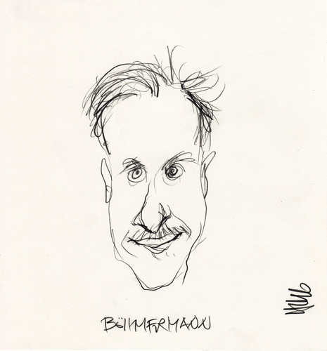 Cartoon: Böhmermannchen (medium) by helmutk tagged people