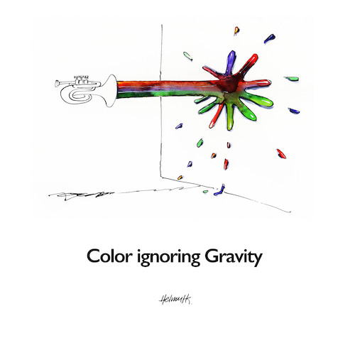 Cartoon: Color and Gravity (medium) by helmutk tagged art