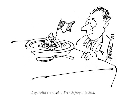 Cartoon: French Frog (medium) by helmutk tagged culture