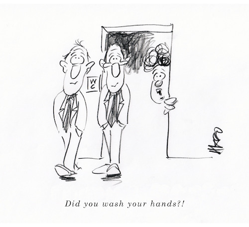 Cartoon: Hands and Washing (medium) by helmutk tagged business