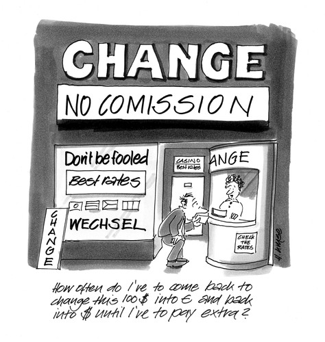 Cartoon: No Comission (medium) by helmutk tagged finance