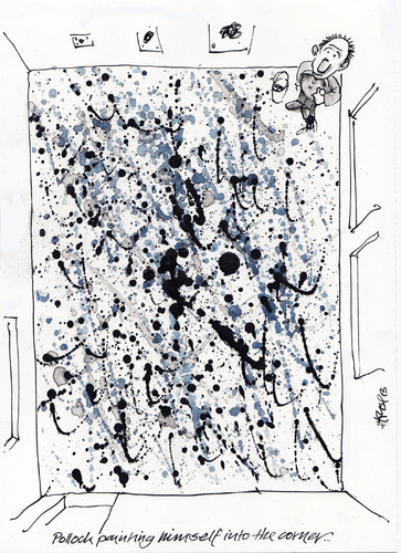 Cartoon: Pollocks Corner (medium) by helmutk tagged art