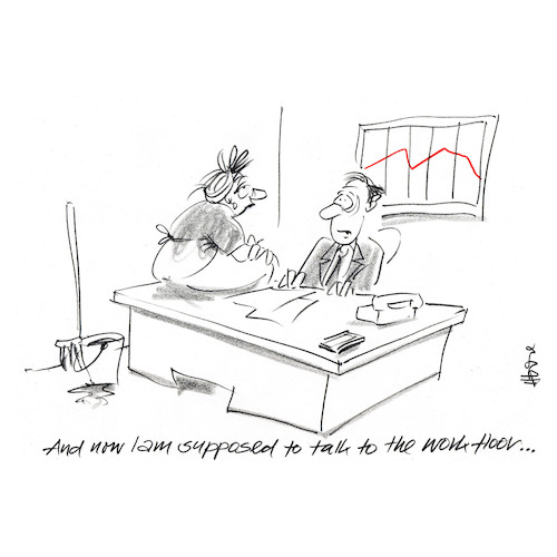 Cartoon: The Workforce (medium) by helmutk tagged business