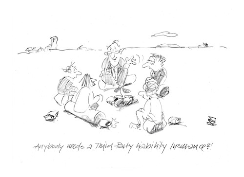 Cartoon: Third Party Liability (medium) by helmutk tagged business