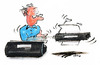 Cartoon: Fly-Writer (small) by helmutk tagged business