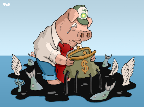 Cartoon: BPs lament (medium) by Tjeerd Royaards tagged bp,oil,spill,leak,environment,ecology,ocean,sea,gulf,gull,fish,öl,katastrophe,ölkatastrophe,naturkatastrophe,umweltkatastrophe,ölpest,mexiko