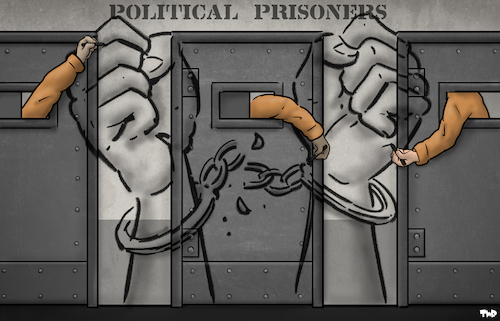 Cartoon: Human Rights Day (medium) by Tjeerd Royaards tagged political,prisoners,human,rights,day,torture,freedom,prison,dignity,political,prisoners,human,rights,day,torture,freedom,prison,dignity