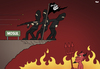 Cartoon: Battle of Mosul (small) by Tjeerd Royaards tagged isis,islamic,state,mosul,devil,attack,defeat