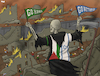 Cartoon: Cheering for both sides (small) by Tjeerd Royaards tagged grim reaper gaza hamas israel netanyahu palestine
