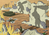 Cartoon: Modern warfare (small) by Tjeerd Royaards tagged war,warfare,violence,primitive,humans