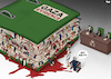 Cartoon: Not guilty! (small) by Tjeerd Royaards tagged icj,israel,gaza,palestine,genocide,justice