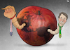 Cartoon: Rotten Apple (small) by Tjeerd Royaards tagged trump,bolsonaro,elections,democracy,victory