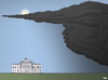 Cartoon: Shadow over the White House (small) by Tjeerd Royaards tagged trump cloud storm primaries elections usa white house shadow