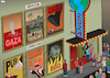 Cartoon: World cinema (small) by Tjeerd Royaards tagged movies,cinema,gaza,trump,ukraine,war,disaster,humanity,2024