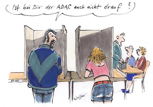 Cartoon: ADAC (medium) by woessner tagged freimut,woessner,karikaturen,cartoons,stimmabgabe,wahlkabine,unpolitisch,unwissenheit,bundestagswahl,landtagswahlen,wahlkampf,parteien,parteienlandschaft,parteienvielfalt,adac,wahlzettel,stimmzettel,wahlen,wähler,wählen,wahllokal,stimmzettelabgabe,automobilclub,kfz,auto,autowahn,autoversicherung,popularität,repräsentative,demokratie,volksvertretung