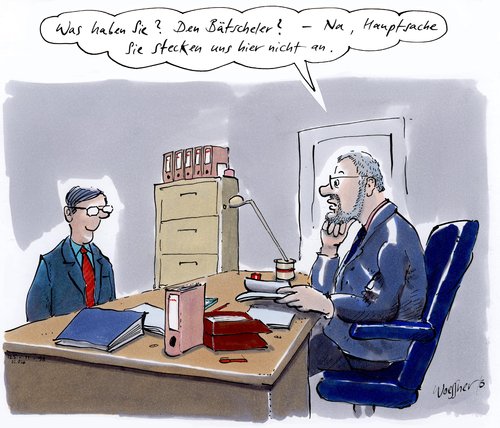 Cartoon: Bachelor (medium) by woessner tagged bachelor,bätscheler,einstellungsgespräch,personalchef,ausbildung,lebenslauf,qualifikation,arbeitswelt,wirtschaft,betrieb,bachelor,bätscheler,einstellungsgespräch,personalchef,ausbildung,lebenslauf,qualifikation,arbeitswelt,wirtschaft,betrieb