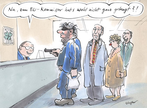 Cartoon: eu kommissar (medium) by woessner tagged woessner,cartoon,karikatur,politikverdrossenheit,zentralismus,diktatur,wirtschaftsdiktatur,wirtschaftskonform,drehtüreffekt,brüssel,hinterzimmerpolitik,verschwörung,finanzmafia,banken,eu,kommissar,barroso,seitenwechsel,korruption,vorteilsnahme,bestechung,interessenvertretung,politik,europa,kommission,kommissionspräsident,demokratie,demokratiedefizit,europäische,union,woessner,cartoon,karikatur,politikverdrossenheit,zentralismus,diktatur,wirtschaftsdiktatur,wirtschaftskonform,drehtüreffekt,brüssel,hinterzimmerpolitik,verschwörung,finanzmafia,banken,eu,kommissar,barroso,seitenwechsel,korruption,vorteilsnahme,bestechung,interessenvertretung,politik,europa,kommission,kommissionspräsident,demokratie,demokratiedefizit,europäische,union