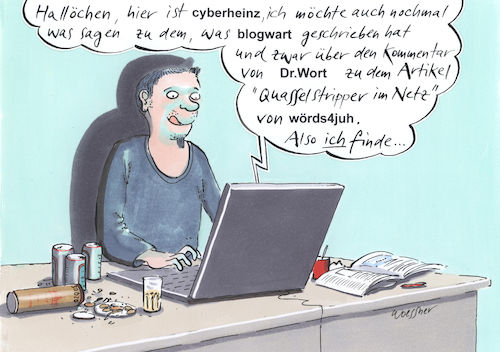 Cartoon: Netzgeschwätz (medium) by woessner tagged woessner,karikaturen,cartoons,jugend,spielsucht,cyberheinz,identität,virtuell,digital,it,informationstechnik,wichtigtuer,selbstdarsteller,computersucht,internetsucht,netzgeschwätz,internet,computer,social,media,soziale,medien,facebook,twitter,instagram,pc,mac,gerede,gequatsche,hate,speech,kommentare,online,community,bildschirm,screen,woessner,karikaturen,cartoons,jugend,spielsucht,cyberheinz,identität,virtuell,digital,it,informationstechnik,wichtigtuer,selbstdarsteller,computersucht,internetsucht,netzgeschwätz,internet,computer,social,media,soziale,medien,facebook,twitter,instagram,pc,mac,gerede,gequatsche,hate,speech,kommentare,online,community,bildschirm,screen