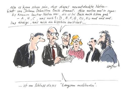 Cartoon: notenblatt (medium) by woessner tagged notenblatt,fälschung,gutachten,sachverständiger,wissenschaftler,bach,musik,rundfunk,notenblatt,fälschung,gutachten,sachverständiger,wissenschaftler,bach,musik,rundfunk