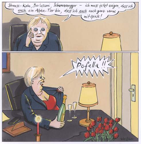 Cartoon: Sex und Macht (medium) by woessner tagged merkel,alpha,tier,macht,image,strauss,kahn,berlusconi,schwarzenegger,politik,elite,pofalla,bundeskanzlerin,verführung,vergewaltigung,sexuelle,belästigung,merkel,alpha tier,image,sex,strauss kahn,berlusconi,schwarzenegger,elite,bundeskanzlerin,pofalla,verführung,vergewaltigung,alpha,tier,strauss,kahn