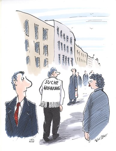 Cartoon: suche wohnung (medium) by woessner tagged werbung,wohnungssuche,sozialwohnung,sozial,reklame,umverteilung,gentrifizierung,spekulation,marktwirtschaft,wohnraum,billiger,wohnungssuche,werbung,reklame,sozial,sozialwohnung,billiger,wohnraum,marktwirtschaft,spekulation,gentrifizierung,umverteilung