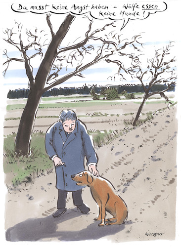 Cartoon: Wölfe (medium) by woessner tagged woessner,cartoon,karikatur,märchen,rotkäppchen,beute,jagd,beuteschema,beutetier,schaden,landwirtschaft,einbuße,hundeangst,ängstlich,wald,rudel,rudeltier,abstammung,wölfe,deutschland,rückkehr,gefahr,hund,angst,essen,wolf,lupus,wölfisch,brandenburg,ansiedlung,verbreitung,biotop,gefährlich,schädlich,urangst,raubtier,mythologie,woessner,cartoon,karikatur,märchen,rotkäppchen,beute,jagd,beuteschema,beutetier,schaden,landwirtschaft,einbuße,hundeangst,ängstlich,wald,rudel,rudeltier,abstammung,wölfe,deutschland,rückkehr,gefahr,hund,angst,essen,wolf,lupus,wölfisch,brandenburg,ansiedlung,verbreitung,biotop,gefährlich,schädlich,urangst,raubtier,mythologie