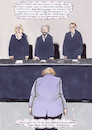 Cartoon: Merkel Gericht (small) by woessner tagged cartoons,karikaturen,woessner,gerichtsurteil,verurteilung,tagessätze,gefängnis,meinungsfreiheit,presse,vierte,gewalt,pressefreiheit,fake,news,fälschung,kriegslüge,merkel,gericht,irak,krieg,russland,ukraine,zustimmung,vorwand,schuld,angriffskrieg,usa,george,bush,putin,versteherin,völkerrechtswidrig,tote,verletzte,zivilbevölkerung