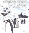Cartoon: pinguineis (small) by woessner tagged pinguin,eis,essen,fisch,algen,mutter,kind,luxus,konsum,belohnung,tiere,antarktis,winter,schnee