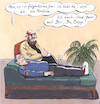 Cartoon: Problem (small) by woessner tagged cartoon,karikaturen,woessner,depp,idiot,irrer,schimpfwort,psychische,probleme,anamnese,befragung,problem,psychiater,psychologe,psychotherapeut,patient,klient,sympathie,antipathie,zuneigung,abneigung,behandlung,couch,seelische,neurose,psychose,psychotherapie,sitzung,session