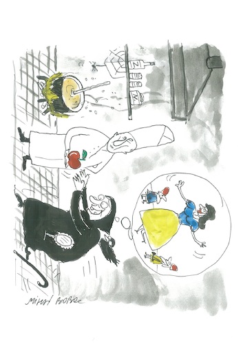 Cartoon: The Apple (medium) by mihai boboc tagged opposition