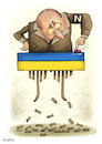 Cartoon: Shredder (small) by kusto tagged putin,war,ukraine,red,button