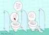 Cartoon: Klommunikation (small) by a-b-c tagged toilette,wc,klo,latrine,thron,donnerbalken,topf,gesäß,arsch,po,urin,urinieren