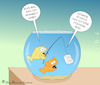 Cartoon: Spam! (small) by a-b-c tagged anhang,aquarium,betrug,fisch,link,mail,phishing,spam,angel