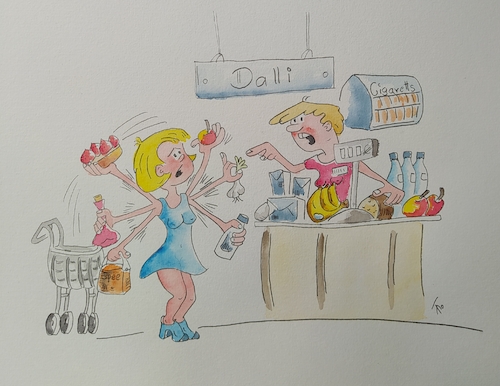 Cartoon: Supermarkt (medium) by Bubi007 tagged einkauf