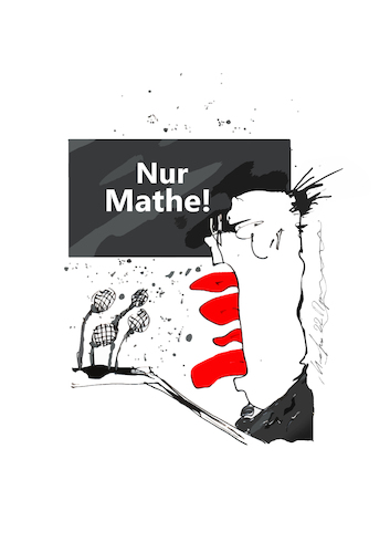 Cartoon: Only math! (medium) by Igor Pashchenko tagged math22,labor,politician,satire,language,talker,report,speech,speaker,scientist,science,mathematical,equality