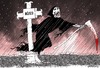 Cartoon: Cantando Bajo la Lluvia (small) by JAMEScartoons tagged muerte,juarez,corrupcion,vilencia