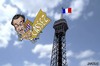 Cartoon: Le martyr populiste (small) by JAMEScartoons tagged sarkozy,francia,heroe,martyr,carton