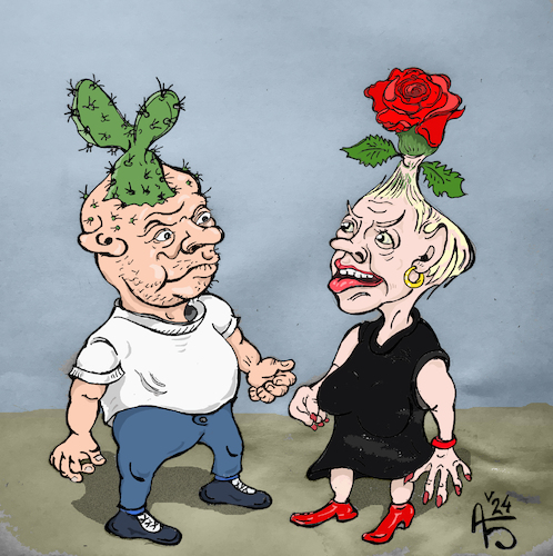 Cartoon: Aus dem Leben der Blumen (medium) by Back tagged philosophy,philosophie,mensch,man,blume,flower,character