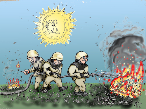 Cartoon: Der Verräter (medium) by Back tagged türkei,waldbrände