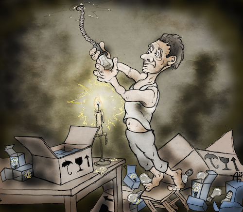 Cartoon: Kerze (medium) by Back tagged kerze,karikatur,technologie,elektrizität,cartoon,technik