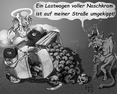 Cartoon: Teufelsfeiertag (medium) by Back tagged gut,übel,böse,devil