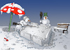 Cartoon: Billard (small) by Back tagged klima,wetter,schnee,schneefall,winter,schneemann