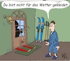 Cartoon: Einladung zum Spaziergang (small) by Back tagged wetter,weather,climatechange,klimawandel,sommer,summer,heat,hitze,urlaub