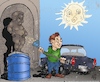 Cartoon: Euro 7 (small) by Back tagged euronormen,benzin,tanken,kraftstoff,luftqualität,fahrzeugen,schadstoffemissionen,auto