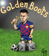 Cartoon: Messi (small) by Back tagged messi,goldenboots,soccer,football