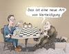 Cartoon: Neue Verteidigung (small) by Back tagged schachspiel,spiel,willkürregeln,regelung