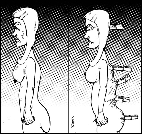 Cartoon: facelift (medium) by JARO tagged woman,plastic,surgery